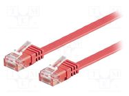 Patch cord; U/UTP; 6; stranded; Cu; PVC; red; 3m; 32AWG Goobay