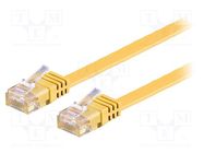 Patch cord; U/UTP; 6; stranded; Cu; PVC; yellow; 0.5m; 32AWG Goobay