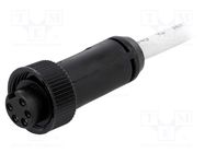 Connector: 7/8"; plug; 10m; female; PIN: 5; Mini-Change; 8A; PUR; IP67 