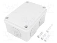 Enclosure: junction box; X: 80mm; Y: 120mm; Z: 50mm; ABS,polystyrene PAWBOL