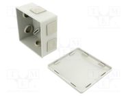 Enclosure: junction box; X: 80mm; Y: 80mm; Z: 40mm; ABS,polystyrene PAWBOL