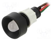 Indicator: LED; recessed; red/green; 24VDC; 24VAC; Ø13mm; IP40 