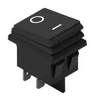 ROCKER SW, DPST-NO, 10A, 250V/60V, PANEL