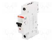 Circuit breaker; 230/400VAC; Inom: 10A; Poles: 1; Charact: C; 10kA ABB