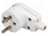 Connector: AC supply; male; plug; 2P+PE; 230VAC; 16A; white; PIN: 3 PLASTROL