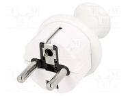 Connector: AC supply; male; plug; 2P+PE; 230VAC; 16A; white; PIN: 3 PLASTROL