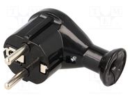 Connector: AC supply; male; plug; 2P+PE; 230VAC; 16A; black; PIN: 3 PLASTROL