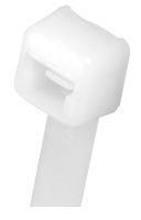 CABLE TIES, 99MM L, NYLON, WHITE, 18LB