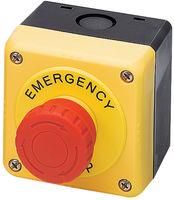 SWITCH, EMERGENCY STOP, SPST-NO/SPST-NC, 600VAC