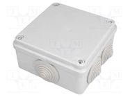 Enclosure: junction box; X: 100mm; Y: 100mm; Z: 50mm; IP65; grey PAWBOL