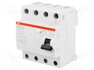 RCD breaker; Inom: 40A; Ires: 30mA; Max surge current: 250A; IP20 ABB