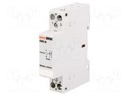 Contactor: 2-pole installation; 20A; 24VAC,24VDC; NO x2; CN20 LOVATO ELECTRIC