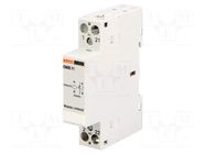 Contactor: 2-pole installation; 20A; 24VAC,24VDC; NC + NO; CN20 LOVATO ELECTRIC