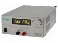 Power supply: laboratory; switching,single-channel; 3÷15VDC; 40A 