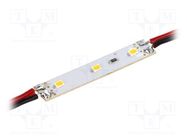 LED; white warm; 0.72W; 12VDC; 55lm; 120°; No.of diodes: 3; 50x10mm OPTOFLASH