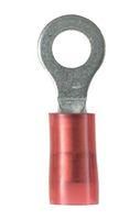 TERMINAL, RING TONGUE, #4, 18AWG, RED