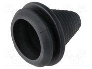 Grommet; stepped; PVC; black; Øcable: 5÷17mm; t: 3mm ESSENTRA