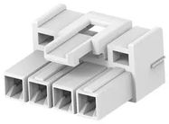 RECT POWER HOUSING, PLUG, 4POS, 6.2MM