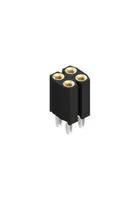 PCB RCPT, 4POS, 2ROW, 2.54MM, PRESS FIT