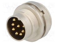 Connector: M16; socket; male; soldering; PIN: 8; 5A; 60V; IP40 LUMBERG