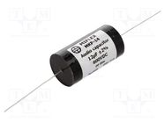 Capacitor: polypropylene; 12uF; 600VDC; ±2%; Ø33x62mm; -25÷85°C MIFLEX