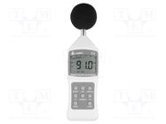 Meter: sound level; LCD; Sound level: 30÷130dB; 0.0315÷8kHz; 240g AZ