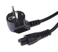 PWR CORD, CEE 7/7 R/A PLUG-IEC C5/2M/BLK