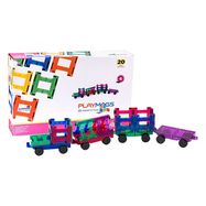 Playmags 3D magnetic train blocks 155 set of 20 pieces, Playmags