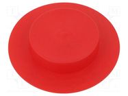 Plugs; Body: red; Out.diam: 97.9mm; H: 24mm; Mat: LDPE; push-in; round 