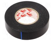 Tape: electrical insulating; W: 19mm; L: 33m; Thk: 0.13mm; black SCAPA