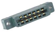 RACK & PANEL CONNECTOR, FEMALE, 8 POSITION, SOLDER