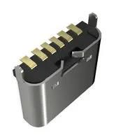 USB CONN, 3.1 PD, TYPE C, RCPT, 6POS