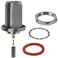 RF/COAXIAL, N BULKHEAD JACK, STRAIGHT, 50 OHM CRIMP