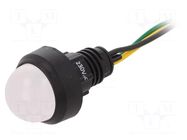 Indicator: LED; prominent; yellow/green; 230VAC; Ø13mm; IP40; 300mm POLAM-ELTA