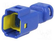 Connector: wire-wire; 560,E-Seal; male; plug; for cable; blue; IP67 EDAC