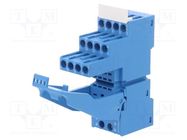 Socket; PIN: 8; 10A; 250VAC; for DIN rail mounting; -40÷70°C; 55.32 FINDER