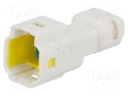 Connector: wire-wire; 560,E-Seal; male; plug; for cable; white EDAC