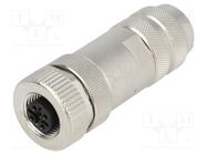 Connector: M12; plug; PIN: 5; female; B code-Profibus; for cable LAPP