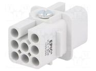 Connector: HDC; contact insert; female; EPIC H-D; PIN: 8; 10A; 60V LAPP