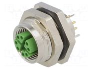 Connector: M12; socket; PIN: 8; female; straight; IP67; THT; Cat: 6a LAPP