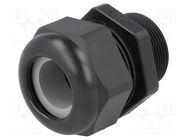 Cable gland; with long thread; M32; 1.5; IP68; polyamide; black HUMMEL