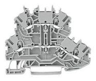 DBL DECK TB, DIN RAIL, 2POS, 16AWG