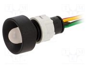 Indicator: LED; recessed; red/green/yellow; 24VDC; 24VAC; Ø13mm 