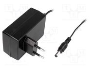 Power supply: switching; mains,plug-in; 5VDC; 4.3A; 21.5W; Plug: EU MEAN WELL