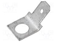 Terminal: flat; 4.8mm; 0.5mm; male; M4; screw; brass; tinned FIX&FASTEN