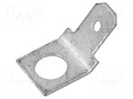 Terminal: flat; 4.8mm; 0.5mm; male; M4; screw; brass; tinned FIX&FASTEN