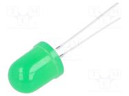 LED; 10mm; green; blinking; 1120÷1560mcd; 30°; 3÷5V; 20mA 