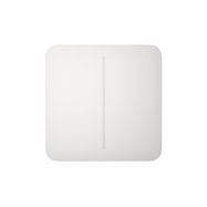 SoloButton two-key switch cover, white, Ajax