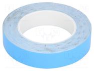 Tape: heat transfer; W: 25mm; L: 25m; Thk: 0.2mm; 0.8W/mK; UL94V-0 