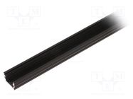 Profiles for LED modules; black; L: 2m; UNI12; aluminium; surface TOPMET